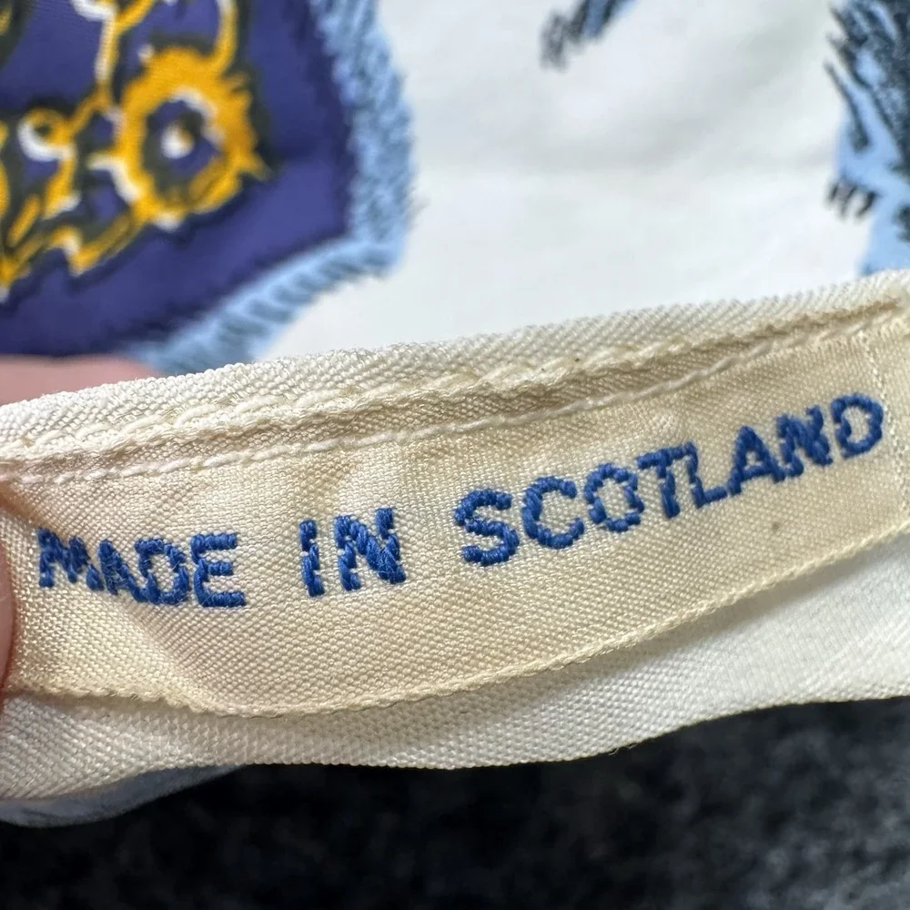 Vintage 1953 Queen Elizabeth II Coronation Scarf Scotland Royal Souvenir